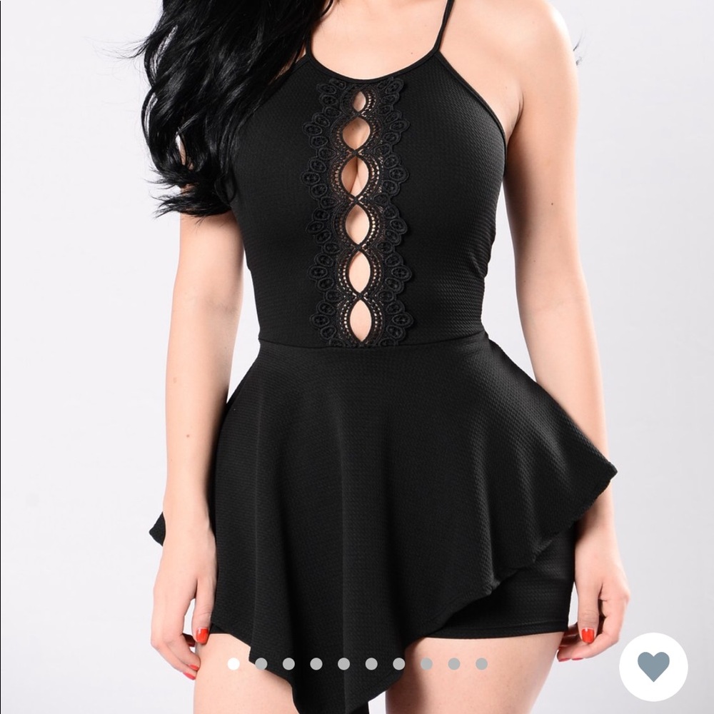 Black skort romper